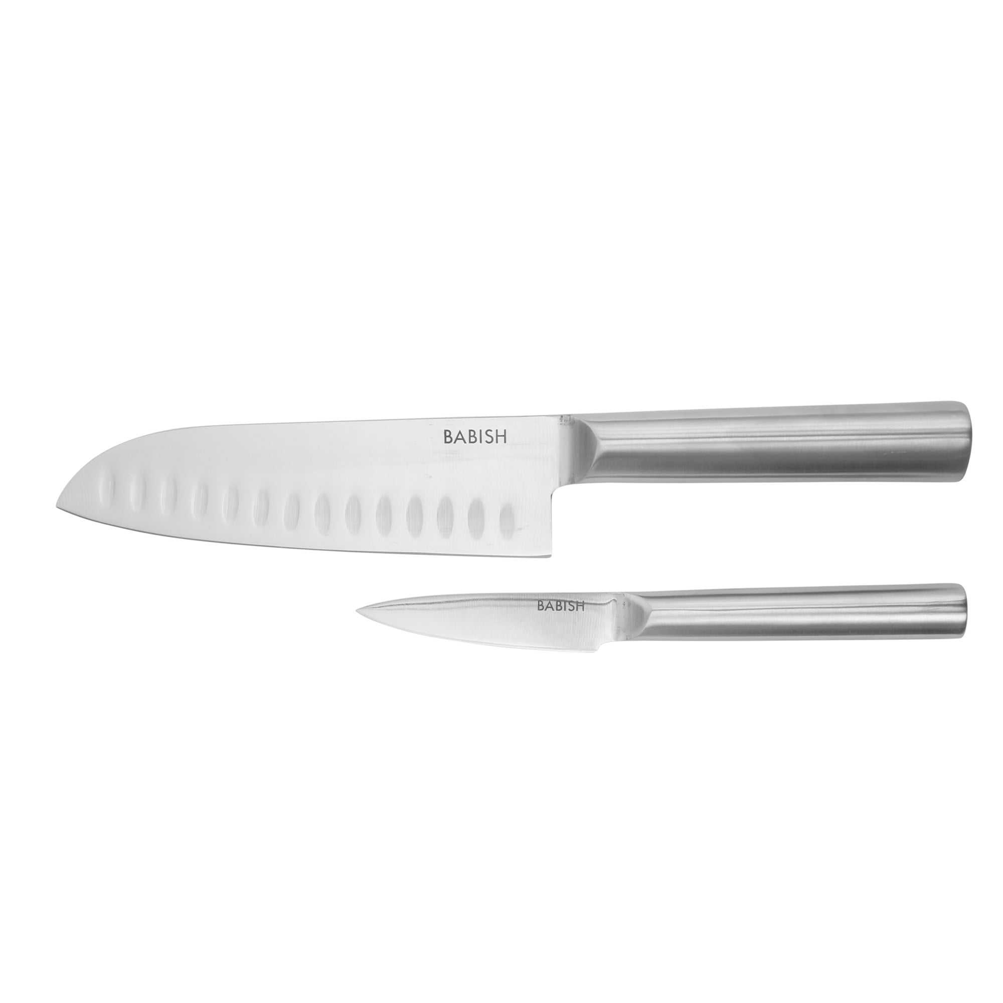 Babish High-Carbon 1.4116 German Steel 15 Piece Full Tang Forged Cutlery Kitchen Knife Block Set - Stainless Steel