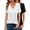 White-Black, variant on 2 Pack Womens T Shirts V Neck Casual Tops Short Sleeve Comfort Fit Shirts for Women