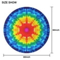 thumbnail image 6 of Colorful Rainbow Tie Dye Spiral Pattern Round Tablecloth 60"x60",Wrinkle Wipeable Table Cloth for Kitchen Dining Room Picnic Patio Party, 6 of 6