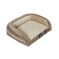 thumbnail image 4 of Serta Gel Memory Foam Quilted Ortho Couch Dog Bed, Small Brown, 4 of 11