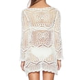 thumbnail image 4 of Bikini de verano para mujer Bañador de manga larga Crochet Solid Color Traje de playa Nituyy Bikinis de verano para mujer, 4 of 5
