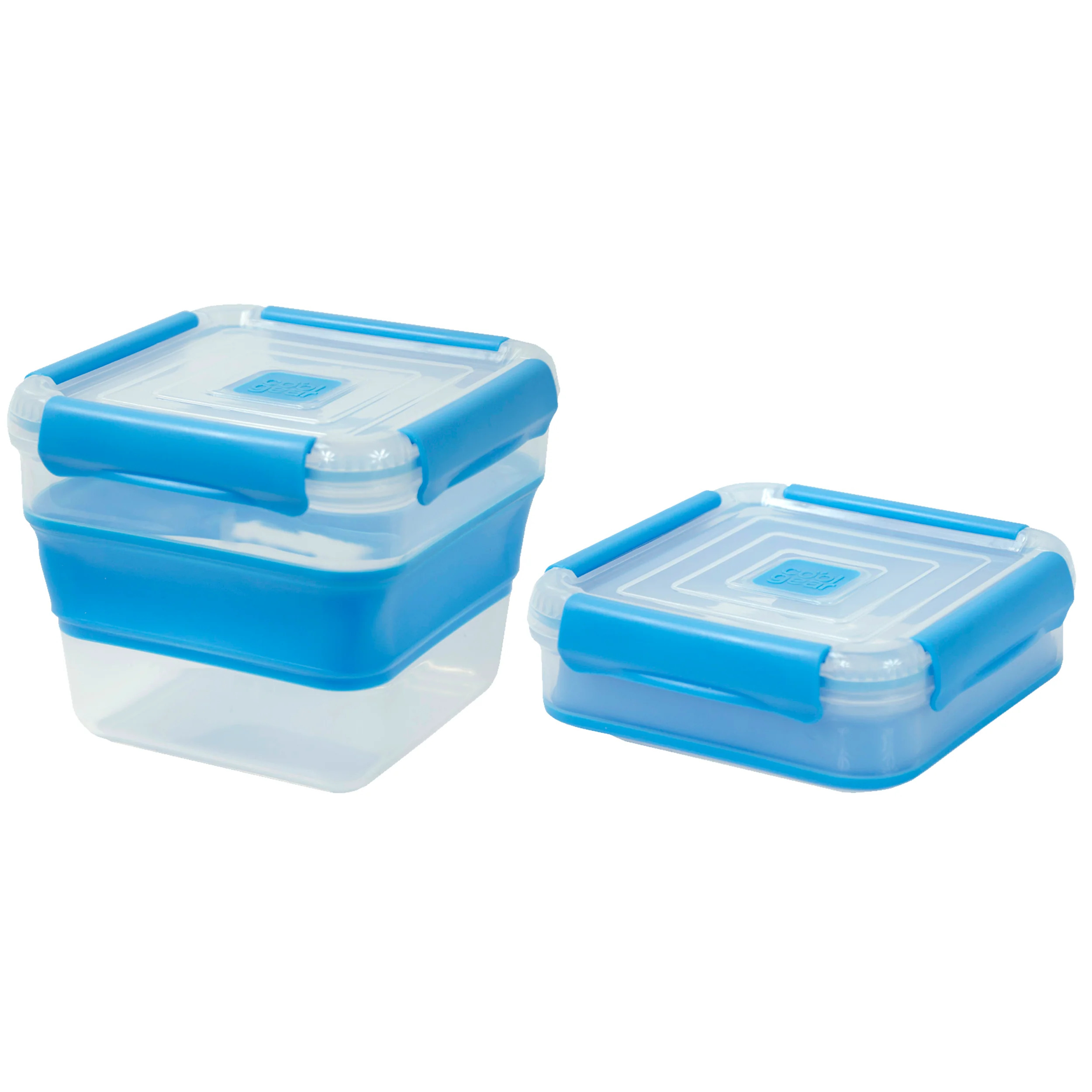 COOL GEAR 3-Pack Collapsible 7.5 Cup Square Food Container | Dishwasher and Microwave Safe | Perfect for On The Go Lunches and Leftovers | Expands to Hold 2x More | Air Tight Snaps Keeps Food Fresh - image 4 of 5