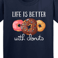 thumbnail image 4 of Inktastic Life is Better with Donuts Youth T-Shirt, 4 of 5