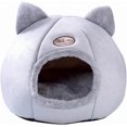 thumbnail image 1 of Cat bed beautiful pet bed, dog bed pet bed plush soft round cat bed foldable dog house cat house, 1 of 4