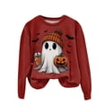thumbnail image 3 of Kakishop Halloween Tshirts Women Funny Basic Fall T Shirt Cute Vintage Graphic Coffee Tees Casual Tops Tee,Wine, 3 of 3