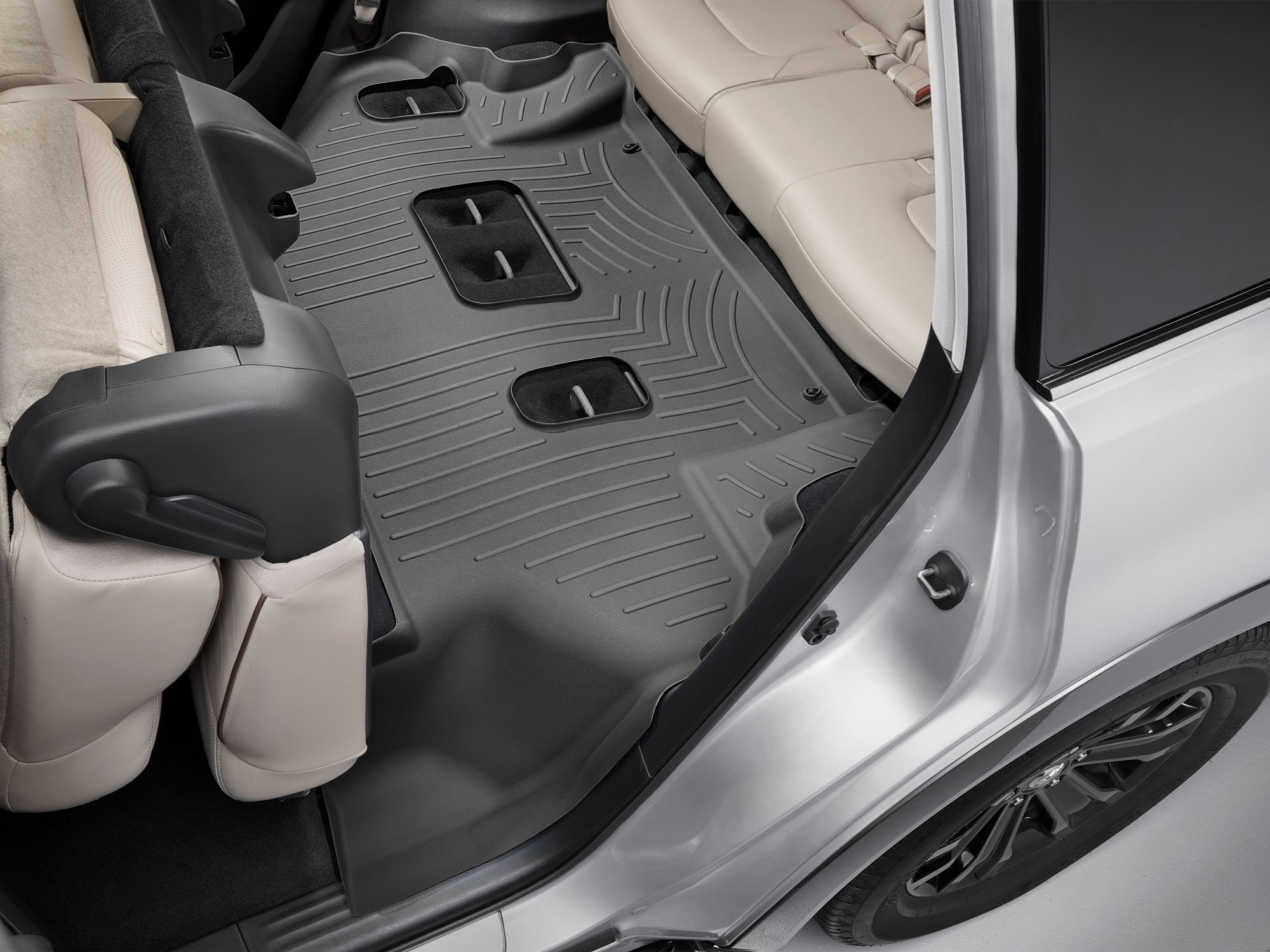 WeatherTech Custom Fit FloorLiners compatible with Armada, QX, QX80 - 3rd Row, Black