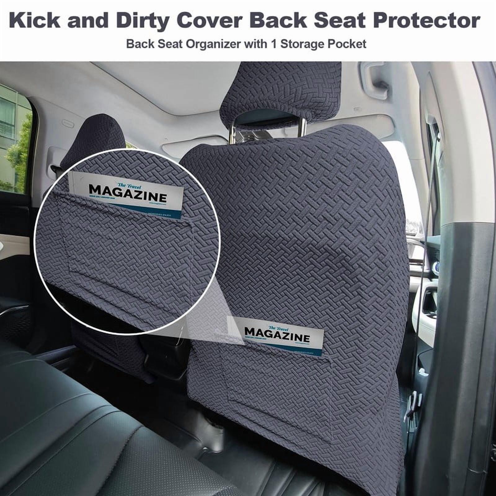 (Pack of 2) All-inclusive Car Front Seat Covers, Universal Auto Front Seats Protector Fits for Car, SUV, Truck, Dark Grey
