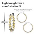 thumbnail image 3 of Heart Funky Earring Hoops - Cubic Zirconia Birthday Earrings for Women Yellow Jewelry Birthday Christmas Gifts for Her - Yellow, 3 of 7