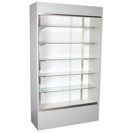 48" Wide Gray Wall Unit Display Case Ready to Assemble