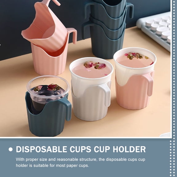 Toyandona 6-Pack Multifunctional Paper Cup Holders with Handle for Hot Coffee Cups, Scald and Easy Carry
