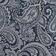thumbnail image 4 of Paisley 50" x 18" Luxurious Classic Style Rod Pocket Valance, Jacquard Weave, Updated Paisley Motif, Blue, Adult Living Room, 4 of 5