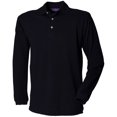 thumbnail image 1 of Henbury - Polo de Pique de Manga Larga para Hombre (Marino), 1 of 1