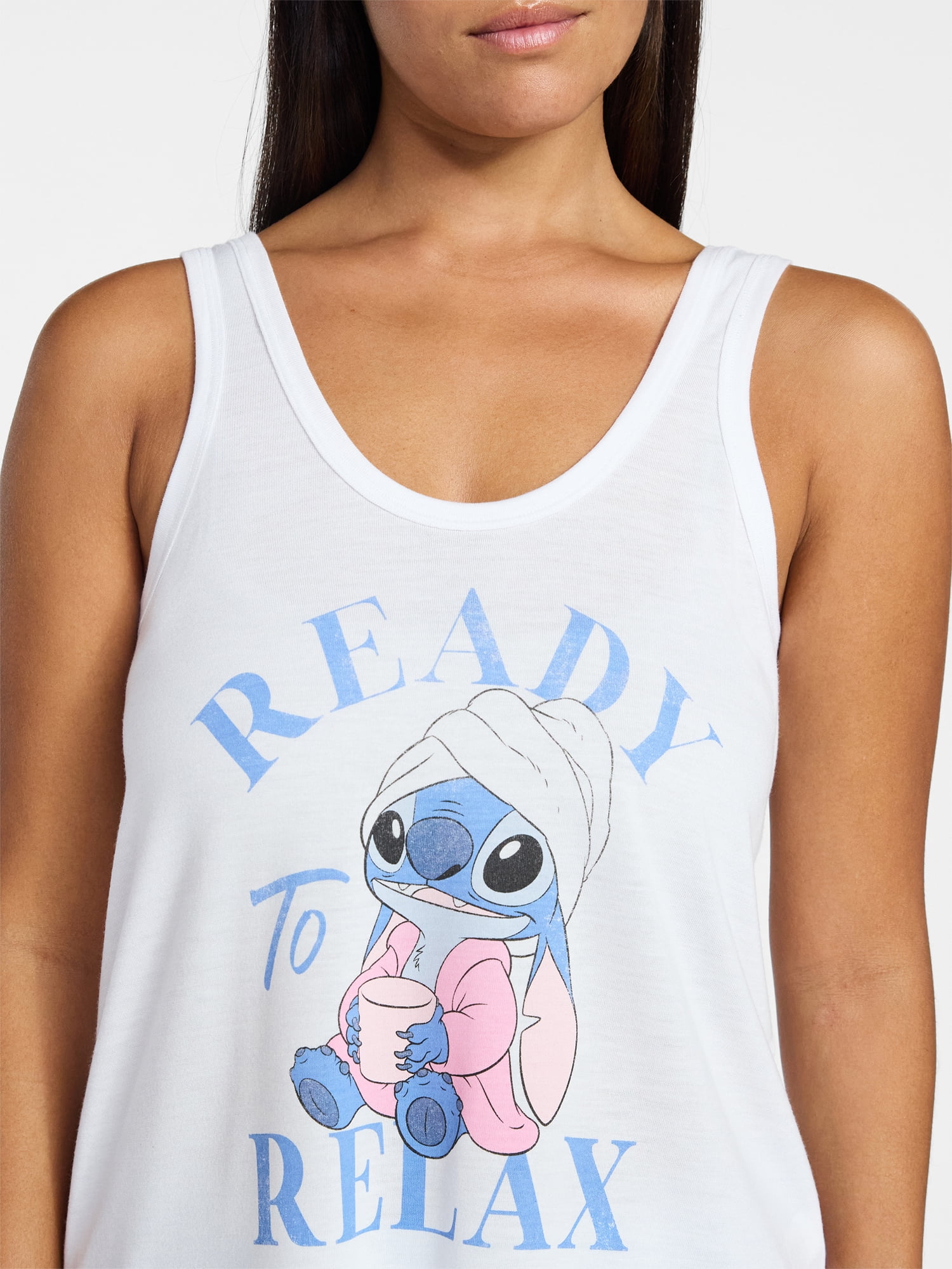 Disney Stitch Women's and Women's Plus Tank Top and Shorts Pajama Set, 2-Piece, Sizes XS-3X