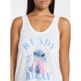 thumbnail image 4 of Disney Stitch Women's and Women's Plus Tank Top and Shorts Pajama Set, 2-Piece, Sizes XS-3X, 4 of 5