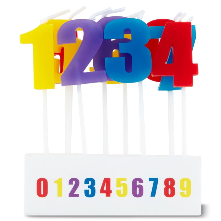 Great Value Celebration Number Birthday Candles, Multicolor, 10 Count photo 4