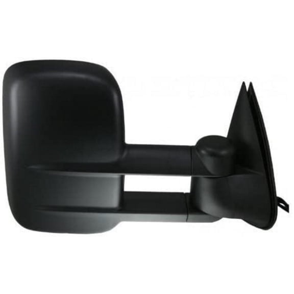 For GMC Sierra 2500 2003 2004 Power Towing Mirror Passenger Side | Black Textured | Heated Manual Folding | Telescopic Tow Type | w/ Signal in Glass | GM1321355 | 15904035