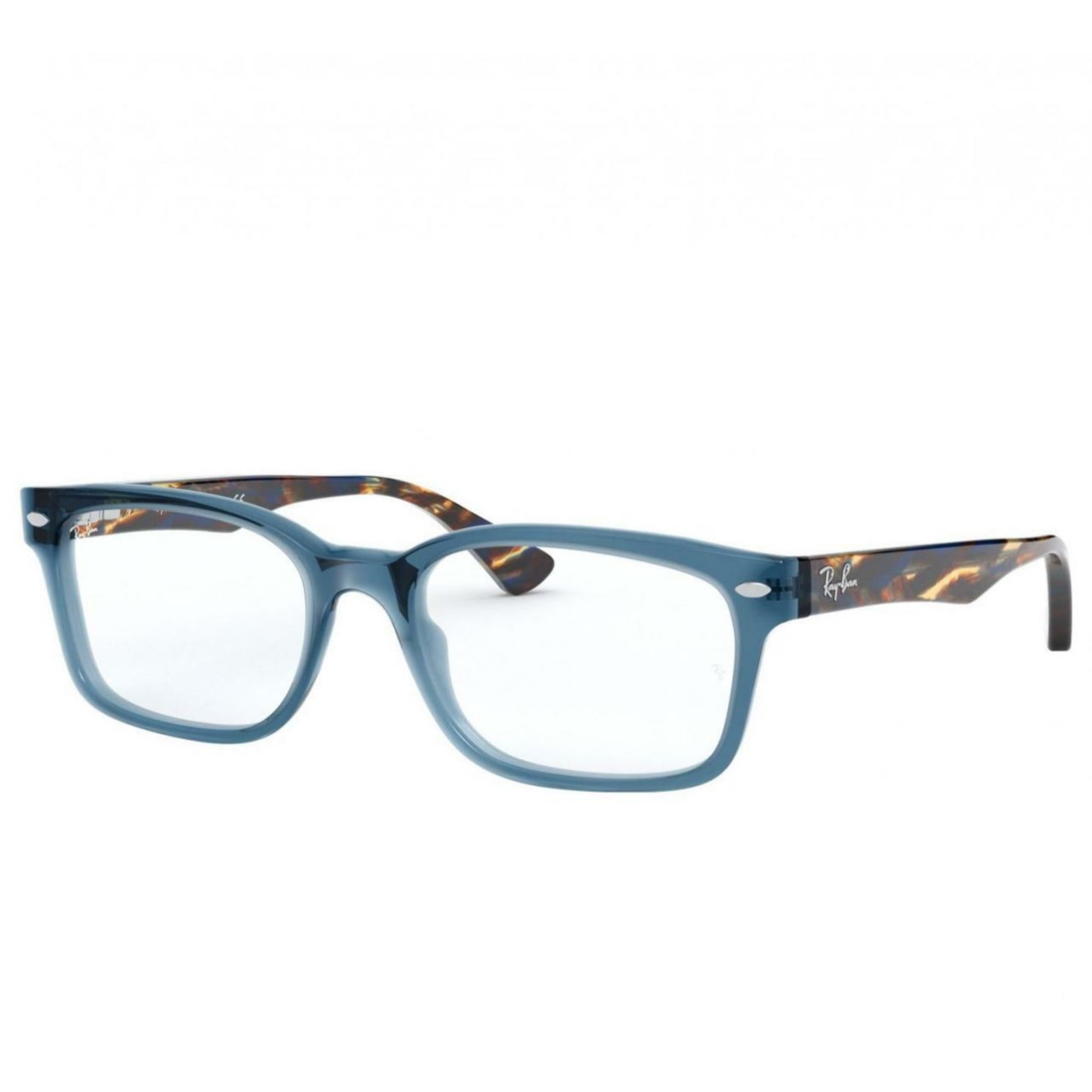 Ray-Ban RB5286-8024 Transparent Blue Square Unisex Acetate Eyeglasses