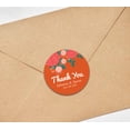 thumbnail image 3 of Darling Souvenir Personalized Bride Groom Names And Date Envelope Seals Round 45 Pcs Rose Floral Thank You Stickers-Orange, 3 of 4