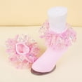 thumbnail image 3 of LRen Ruffle Socks for Girls Frilly Ruffle Socks, Double Lace Turn Frilly Dress Socks for Flower Girl Back To School Wedding Party Daily Wear, 3 of 5