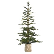 Haute Decor 5 Foot Pre-lit Fir Potted Christmas Tree