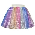 thumbnail image 1 of Falda para Niñas Arcoíris Unicorn Lentejuelas Tutú Brillante Bailando 6 Años, 1 of 6