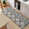 thumbnail image 5 of Brown Ethnic Feather Pattern Kitchen Rug Mat,Kitchen Runner Rugs Non Skid Washable,Decorative Kitchen Floor Mats for Kitchen,Sink,Laundry,17"x47.2", 5 of 7