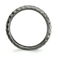 thumbnail image 2 of 925 Sterling Silver Black Plate Wave Stackable Ring Curved, 2 of 7
