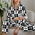 thumbnail image 6 of Uemuo Nautical Anchors1 Pattern Womens Pajama Sets,PJ Set for Women,Pajamas for Women Logo,Long Sleeve Pajama Set for Women,Soft Long Sleeve Top With Pants-XX-Large, 6 of 9