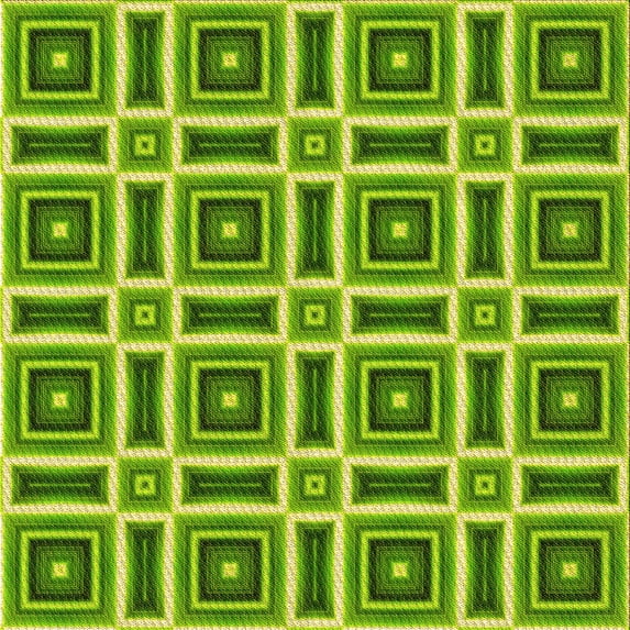 Ahgly Company Machine Washable Indoor Square Transitional Aloe Vera Green Area Rugs, 5' Square