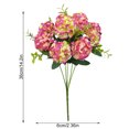 thumbnail image 2 of Ramo de flores artificiales hogar hotel tela de seda decoración floral fiesta de boda flor falsa, rosa 2 piezas Sweethay ZHF0579-06, 2 of 6