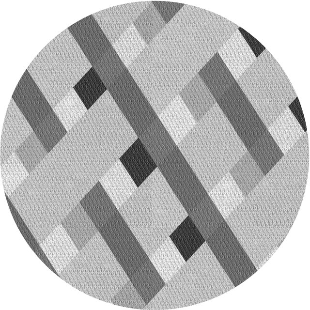 Ahgly Company Machine Washable Indoor Square Transitional Platinum Silver Gray Area Rugs, 3' Square