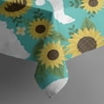 thumbnail image 5 of White Poodle Dog and Sunflowers Square Tablecloth,Waterproof Square Table Cover,Wipeable Spillproof Washable Table Cover for Home Kitchen Party Decor 42"X42"(107x107cm), 5 of 6