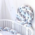 thumbnail image 4 of Almohada de bola trenzada de tres hilos - blanco + gris + azul claro látigo de tres hilos de 2 metros de largo Ormromra MZQ-0884-4, 4 of 9
