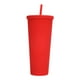 thumbnail image 1 of Vaso de agua de gran capacidad de 710ML/24OZ, vaso mate completamente tachonado, vaso de plástico re Tomshoo Rojo, 1 of 7
