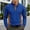 Blue, variant on Corduroy Polo Shirts for Men Spring Fall Casual Long Sleeve Stand Collar Color Block Work Shirts