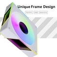 thumbnail image 2 of FexaDon Tek 120mm ARGB Computer Case Fan, 4 Pin PWM, Silent Computer Cooler with Infinity Mirror 1550RPM (3 Pack, White,120mm), 2 of 9