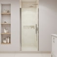 thumbnail image 3 of Panama 33"W x 72"H Frameless Hinge Alcove Shower Door in Satin Nickel, 3 of 13
