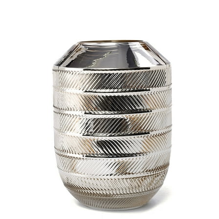 Gilded Horizon Mercury Glass Vase – 6.5” x 8.5”