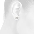 thumbnail image 5 of 10K Yellow Gold Diamond Cushion Shape Double Frame Studs 8mm Earrings 1/2 CT., 5 of 5