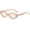 Beige, variant on Trendy Cool Tan Gradient Tint Unisex Sun Glasses Men's Retro Gray Brown Woodgrain Rectangle Frameless Diamond Cut Lens Shades Sunglasses