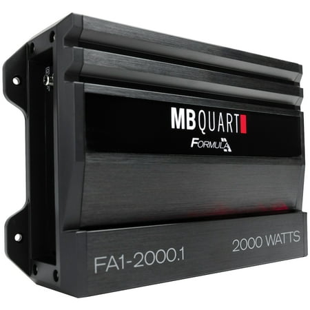 MB Quart - Formula 2000W Class D Digital Mono MOSFET Amplifier with Variable Low-Pass Crossover - Black