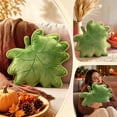 thumbnail image 4 of OANLKGI Maple Leaf Throw Pillow 15.75 x 15.75 IN Fall Leaf Pillow Decorative Cushion Accent Pillow for Couch Sofa Bed Chair Living Room Thanksgiving Decoration Living Room Dining Room Green, 4 of 5