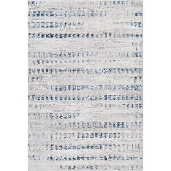 BoutiqueRugs Banana Contemporary Area Rug - Navy, Peach, Cream - 3'11" x 5'7"