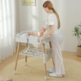 thumbnail image 2 of Baby Changing Table Diaper Changing Table with Changing Pad Adjustable Height Changing Table with Nursery Organizer and Large Storage Rack for Newborn Baby and Infant, 2 of 7
