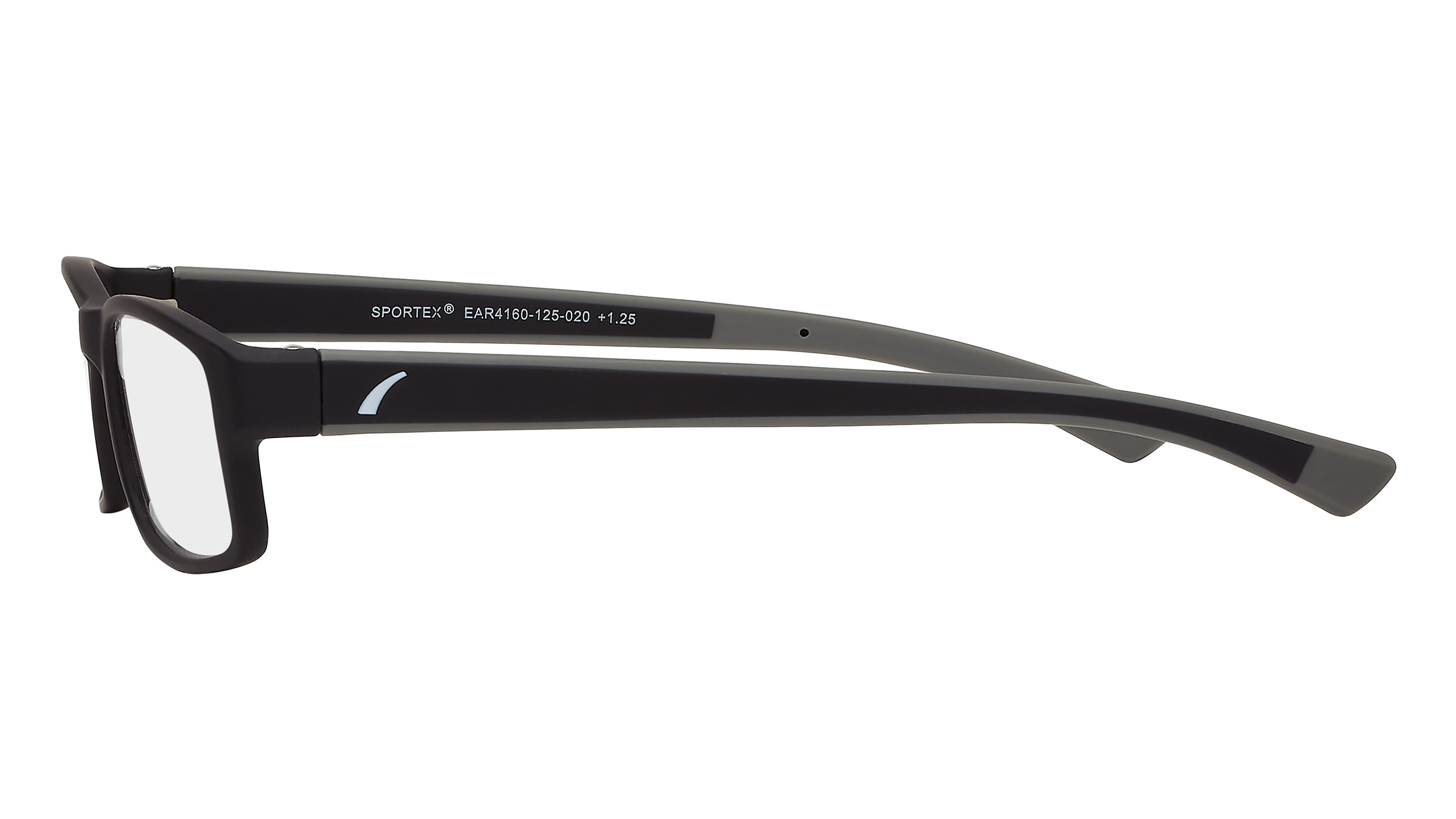 SAV Sportex Reading Glasses, Modern Rectangular Sport Frame, AR4160, +1.25, Gray