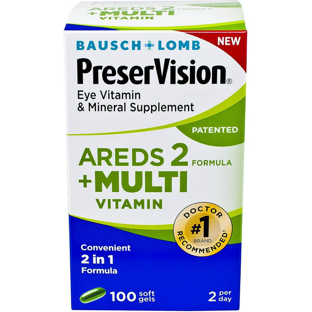 Preservision AREDS 2 Multivitamin(Unisex), Lutein, 100 Soft Gels
