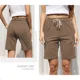 thumbnail image 4 of Bermudas Casuales Para Mujer Con Cordón Elástico Ajustable, 4 of 5