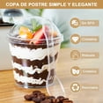 thumbnail image 3 of Tazas de Postre 7 Onzas, 50 Vasos de Postre con Tapas y Cucharas, 200ml Copa Redonda de Postre, Vasos de Aperitivo, para Mousse, Pudding, Helado, Bebidas, Etc., 3 of 4