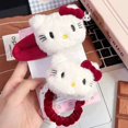 thumbnail image 2 of Diadema de peluche con forma de Hello Kitty para otoño e invierno, horquilla de felpa con lazo para el intestino grueso, accesorios para el cabello para niña, cabeza de juguete KT, 2 of 5
