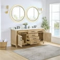 thumbnail image 5 of Solana 72" Wood Vanity in Weathered Fir Calacatta White Quartz Top with Mirror, 5 of 14